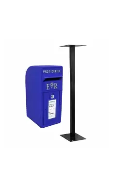 Blue Scottish Post Box with Stand