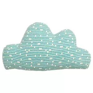 Little Furn. Printed Cloud Pre-filled Cushion Cotton Blue