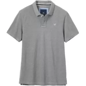 Crew Clothing Mens Classic Pique Polo Shirt Mid Grey marl Medium