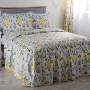 Belledorm Arabella Country Dream Bedspread (Double) (White/Blue/Lemon/Green) - White/Blue/Lemon/Green