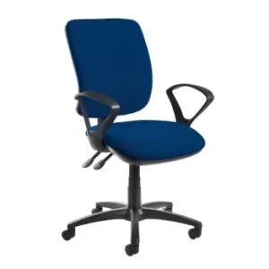 Dams MTO Senza High Back Operator Chair with Fixed Arms - Blue