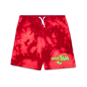 Hype Space Jam Retro Burgundy Tie Dye Shorts Adult - Red