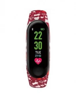 Radley Activity Tracker With Dark Red Dog Print Silicone Strap Ladies Watch