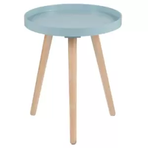 Casa Halston Round Table, Aqua, Small