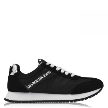 Calvin Klein Jeans Jill Low Top Trainers - Black/Silver