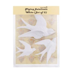 Sass & Belle Swallow Wall Decorations White (Set of 3)