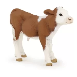 PAPO Farmyard Friends Simmental Calf Toy Figure, Three Years or Above, Brown/White (51134)