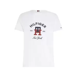 Tommy Hilfiger Curved Monogram Tee - White