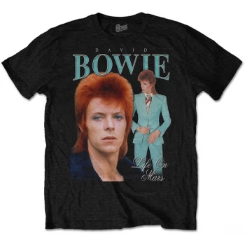 David Bowie - Life on Mars Homage Unisex Medium T-Shirt - Black