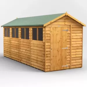 16x6 Power Overlap Apex Garden Shed