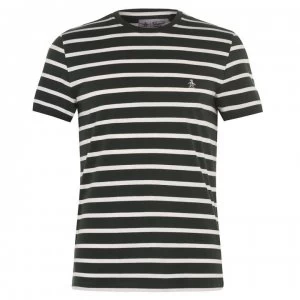 Original Penguin Stripe T Shirt - Darkest Spruce