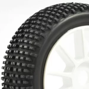 Fastrax 1/8Th Premounted Buggy Tyres 'H Tread/10 Spoke"