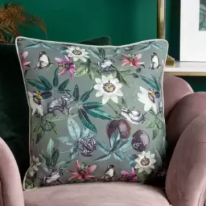 Wylder Tropics Wild Passion Creatures Polyester Filled Cushion Sage