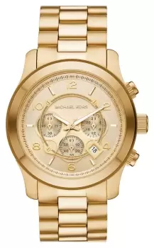 Michael Kors MK9074 Runway Gold Chrono Dial Gold Watch