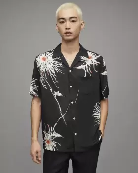 AllSaints Shibu Tie Dye Floral Shirt