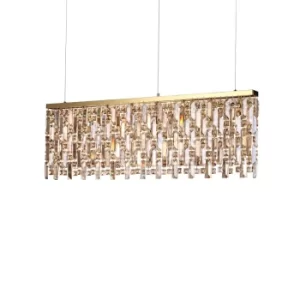 Elisir 8 Light Pendant Bar Light Brass