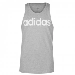 adidas Mens Graphic Tank Top - MedGrey/White