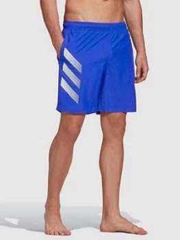 Adidas 3-Stripe Swim Shorts - Blue, Size 46, Men