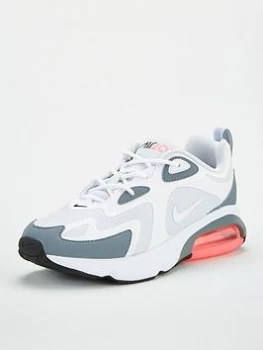 Nike Air Max 200 - White/Grey , White/Grey, Size 3, Women