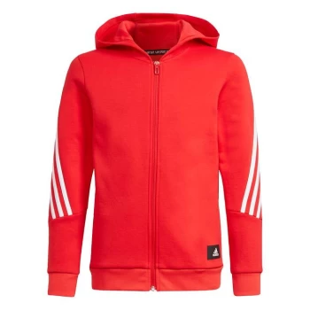 adidas Future Icons 3-Stripes Full-Zip Hoodie Kids - Vivid Red / White