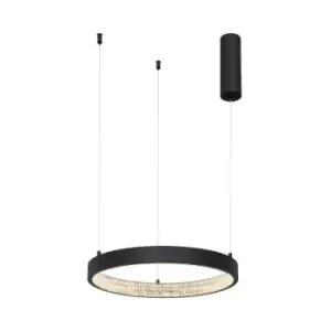 Merano - Collins 40cm Integrated LED Pendant Ceiling Light Dimmable Sandy Black Aluminium LED 25W 1800Lm 3000K