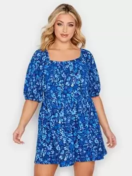 Yours Floral Playsuit - Blue Size 26-28, Women