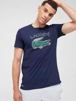 Lacoste Large Logo T-Shirt - Navy, Size 2XL, Men