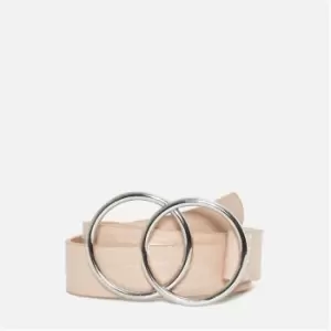 Missguided Mock Croc Ring Detail Belt - Nude