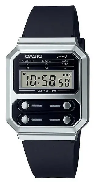 Casio A100WEF-1AEF Vintage A-100 Digital Black Resin Watch