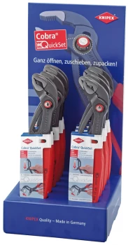 DRAPER Knipex Countertop Display of 10 x 250mm Cobra Waterpump Pliers 54045