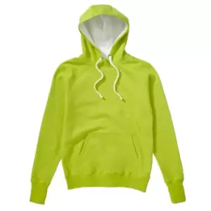 SG Ladies/Womens Contrast Hooded Sweatshirt / Hoodie (XL) (Lime/White)