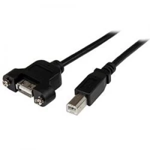 StarTech.com 3ft Panel Mount USB Cable A to B - F/M