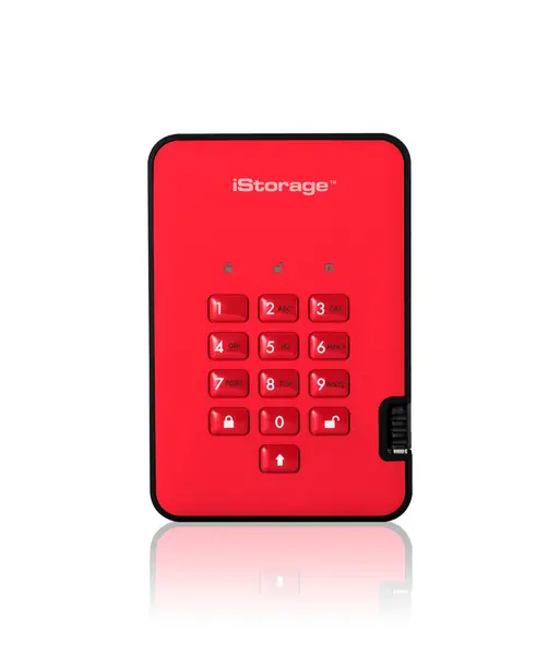 iStorage iStorage diskAshur2 256-bit 1TB USB 3.1 secure encrypted solid-state drive - Red IS-DA2-256-SSD-1000-R IS-DA2-256-SSD-1000-R