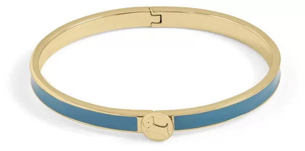 Radley RYJ3266S Gold-Tone Blue Insert Logo Clasp Jewellery