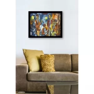 SC0531 Multicolor Decorative Framed MDF Painting