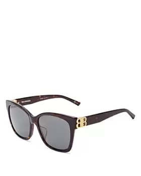 Balenciaga Womens Dynasty Square Sunglasses, 57mm