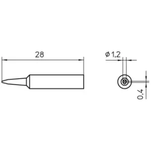 Weller Xnt K Tip, Chisel, 1.2Mm