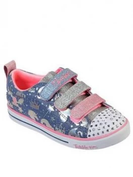 Skechers Girls Sparkle Lite Unicorn Plimsolls - Multi, Size 2 Older