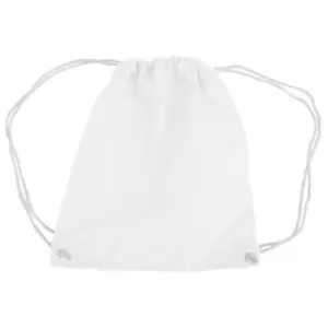 Westford Mill Cotton Gymsac Bag - 12 Litres (One Size) (White)