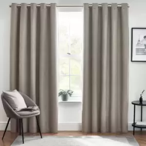 Dawn 100% Blackout Thermal Eyelet Curtains Grey / 229 x 183cm