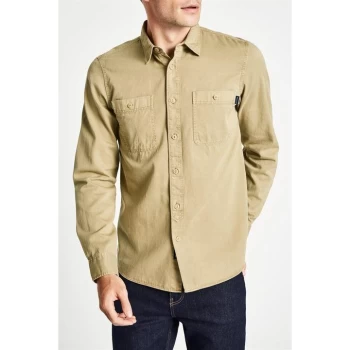 Jack Wills Bagley Military Shirt - Sand