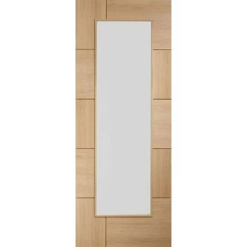 XL Joinery Ravenna Fully Finished Oak Ravenna Clear Glazed Internal Door - 1981mm x 762mm (78 inch x 30 inch)