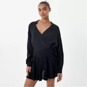 Jack Wills Woven Wrap Top - Black