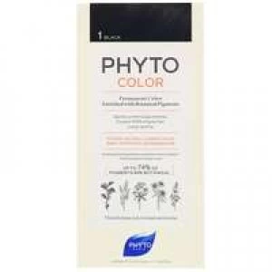 PHYTO COLOR: Permanent Hair Dye Shade: 1 Black