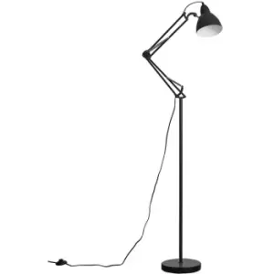 Minisun - Noya Adjustable Reading Floor Lamp - Black - No Bulb