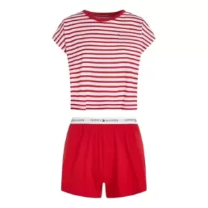 Tommy Hilfiger Short Sleeve Pj Set Ctn - Red