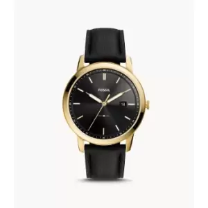 Fossil Mens The Minimalist Solar-Powered Eco Leather Watch - Black