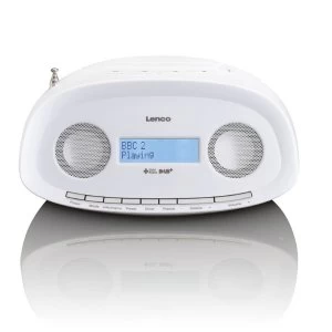 Lenco Portable Radio/CD Player - White