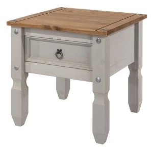 Halea Small Pine Side Table - Grey