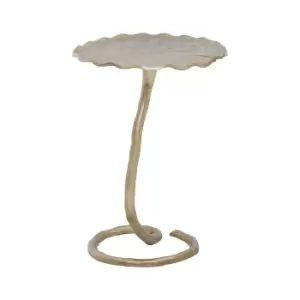 Lilypad Design Gold Metal Side Table